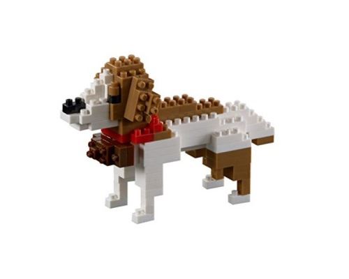 BRIXIES Puzzle 140 Pi&egrave;ces : Nano Puzzle 3D - Saint Bernard (Level 2),  