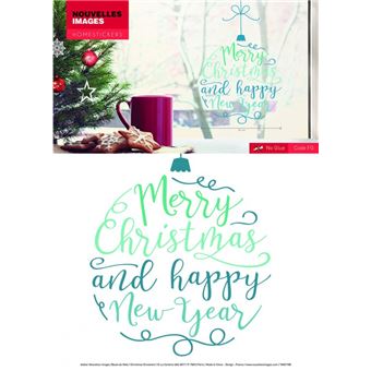 Noel Sticker Adhesif Fenetres Autocollant Joyeux Noel Et Bonne Nouvelle Annee 32x23 Cm Autocollants Muraux Top Prix Fnac
