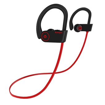 Ecouteurs Sans Fil Bluetooth Sport Yuanguo Rouge Avec Micro
