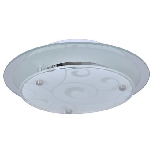 vidaXL Plafondlamp rond glas 1xE27 patroon