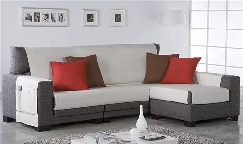 Zebra textile professionnel 21462 jeté méridienne à droite Brun