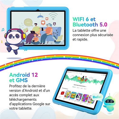 Tablette Enfants 10.1 Pouces- Stockage 128Go - 10 Go RAM - Android
