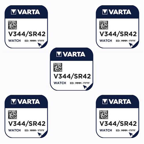 Varta 5 Piles oxyde argent V344 SR1136SW
