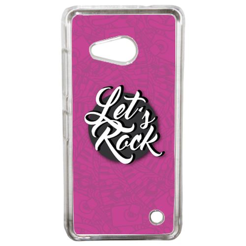 Coque Lets Rock Fond Rose Compatible Lumia 550 Transparent