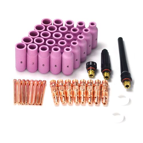 KKmoon 46Pcs TIG Ensemble de Torches 17/18/26 0.040 -1 / 16 -3/32 -1 / 8 T20