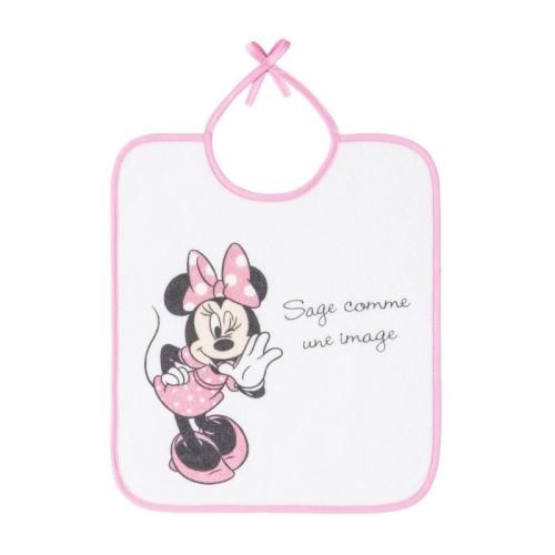 disney baby minnie lot de 2 bavoirs 1er âge - 28 x 32 cm