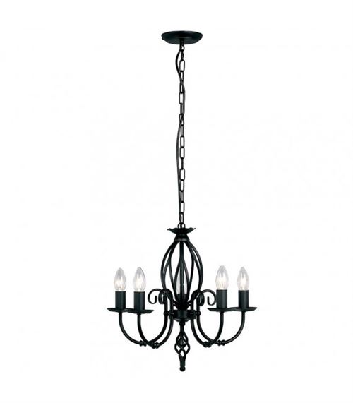 Suspension Artisan, noir, 5 ampoules