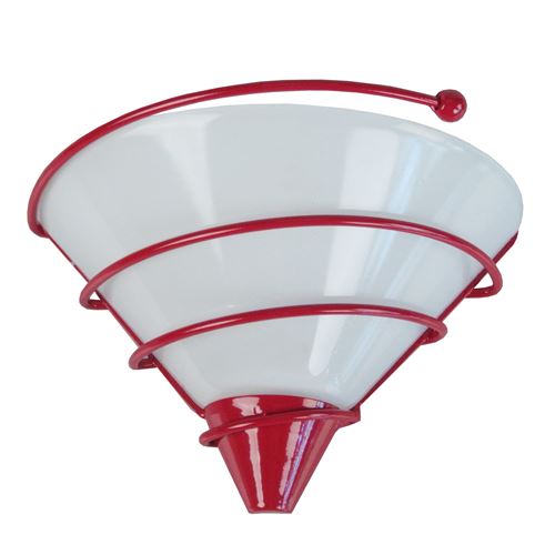 Applique murale en verre spiralito rouge e27 40w tosel iap5034522