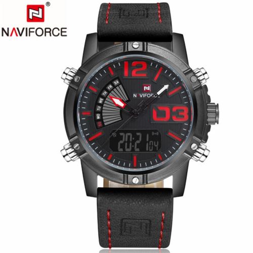 Quartz Numérique Noir+Noir Montre Homme