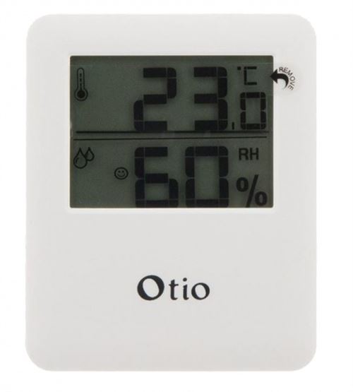 Otio thermomètre/hygromètre magnétique pour intérieur blanc