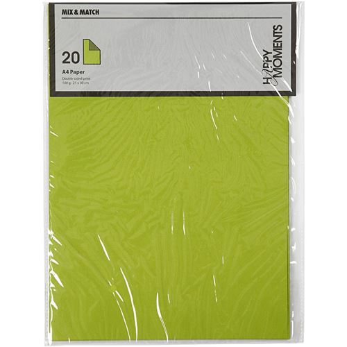 Creotime papier texturé 21 x 29,7 cm 20 pièces vert