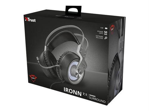 Trust Gaming GXT 435 Ironn - Koptelefoon - over oor - met bekabeling - USB