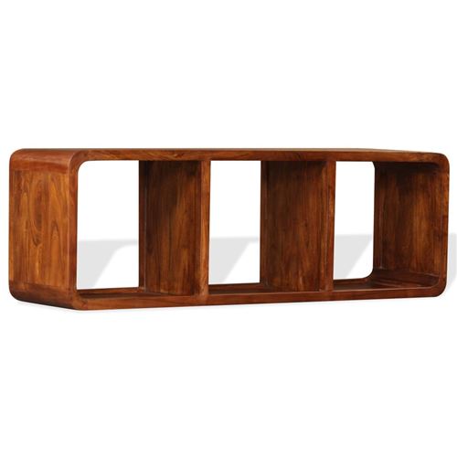 vidaXL Meuble TV Bois Massif avec Finition en Sesham 120 x 30 40 cm