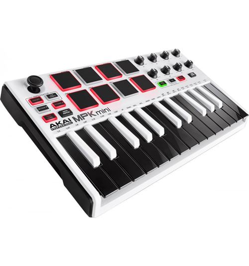 Akai MPK Mini MKII blanc - Mini clavier Pads USB 25 notes