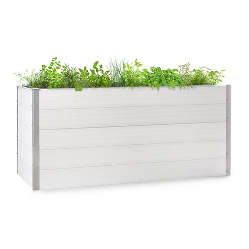 Blumfeldt Nova Grow Potager surélevé 195 x 91 x 100 cm - WPC résistant aux UV et au gel - Blanc