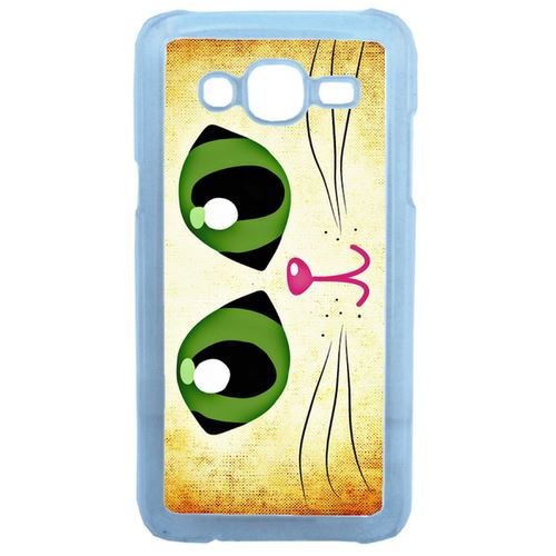 Coque Yeux De Chat Vert Compatible Samsung Galaxy J5 Transparent