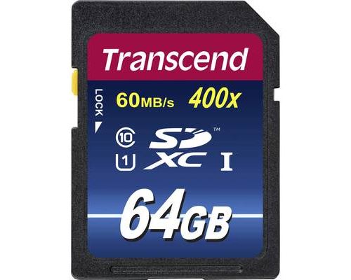 Transcend Premium - carte mémoire flash - 64 Go - SDXC UHS-I