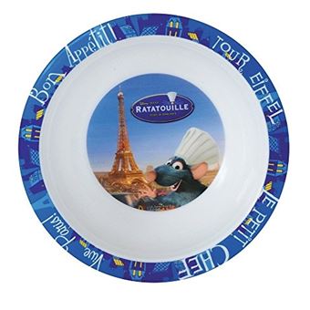 Fun house 005202 disney ratatouille bol micro-ondable pour enfant polypropylène bleu 16 x 16 x 4 cm - 1