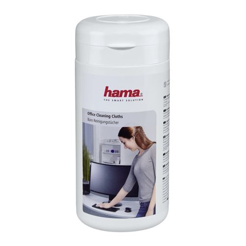 Hama Lingettes de nettoyage pour le bureau, 100 pièces dans une boîte