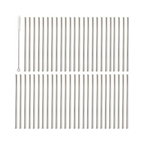 Barbaydos - Pailles droites en inox (Lot de 50) 21 cm