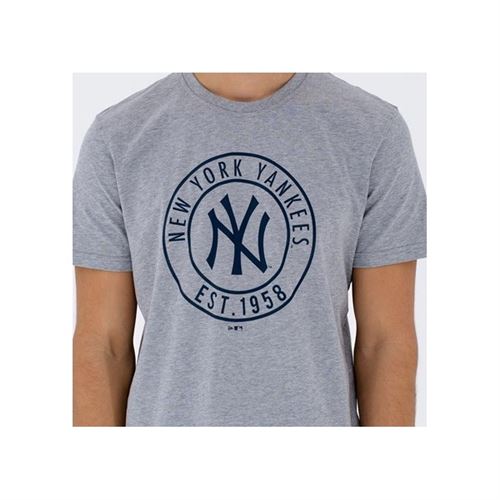 T-Shirt MLB New York Yankees New Era Wheel Gris pour Homme