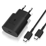 Chargeur Rapide 25W + Cable USB-C USB-C pour SAMSUNG S23 / S23 PLUS / S23 ULTRA / S22 5G / S22 PLUS 5G / S22 ULTRA 5G / S21 FE 5G / S21 / S20 FE/ S20 / NOTE 20 / A53 5G / A52 / A72 Phonillico®