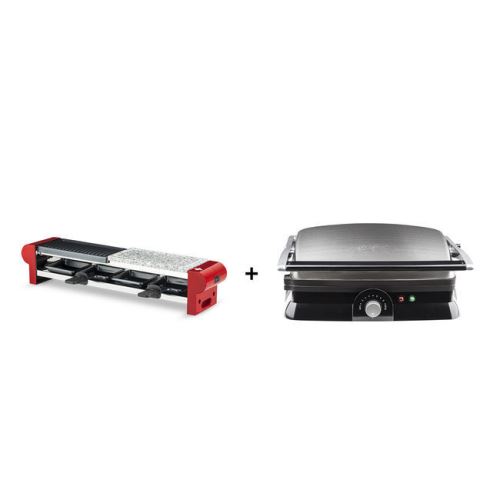 Rp4 appareil a raclette pierre + gr20 plancha grill et panini