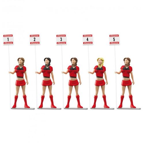 Carrera dames de la grille 5 poupées avec une longueur de 5,5 cm