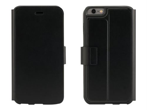 Griffin Identity Wallet - Protection à rabat pour téléphone portable - caoutchouc - noir - pour Apple iPhone 6 Plus, 6s Plus