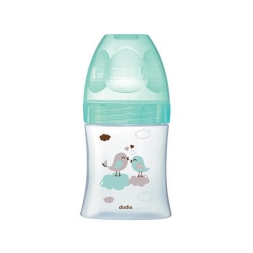 DODIE Biberon Initiation Verre 150 ml Vert Oiseaux - 0-6 Mois