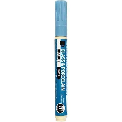 Creotime stylo à peinture verre & porcelaine bleu clair