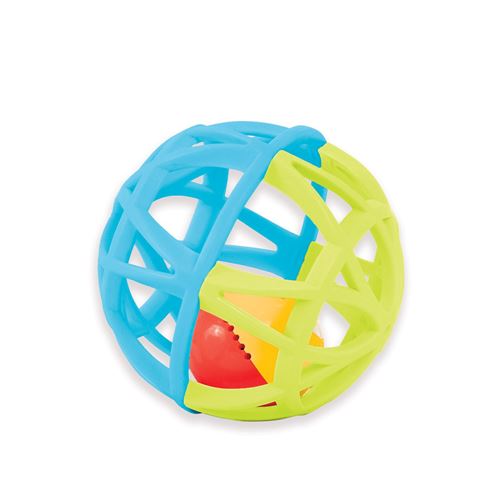 Manhattan Toy hochet Jazzy Ball junior 10,2 cm jaune/bleu