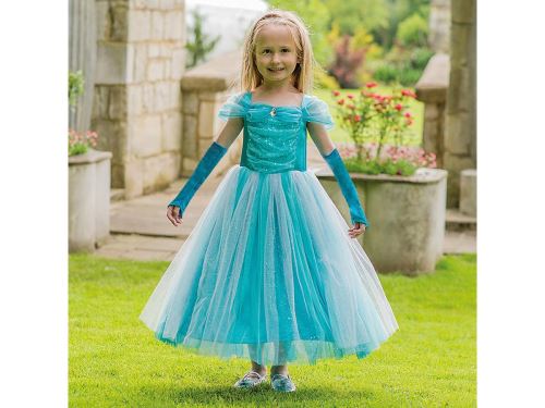 Travis - Costume Turquoise Sparkle Princess turquoise - 6 à 8 ans