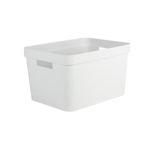 boîte de rangement decor stone blanc - 18 l