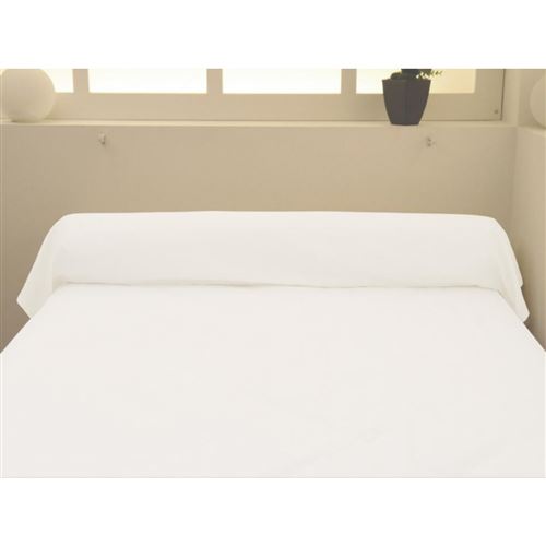 Taie de traversin 100% coton blanc 90 cm