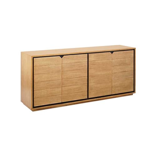 Buffet 4 portes 180 cm Teck massif/Noir - RUSSI