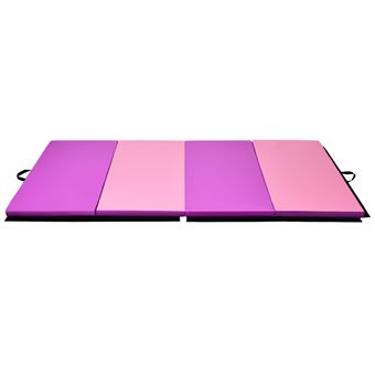 Tapis de Gymnastique GIANTEX Pliable Violet 240x120x5CM Tapis de Yoga  Portable avec 2 Poignées de Transport et Velcro - Accessoire fitness yoga  et pilates - Achat & prix