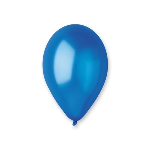 10 ballons latex metallisés bleu roi bio 30cm - 305685