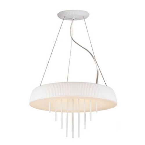 HOMEMANIA Lustre Erva - Lampe à Suspension - de Plafond, Murale - Blanc en Verre, Ø 60 120 cm, LED 30 W, 3150 Lumen