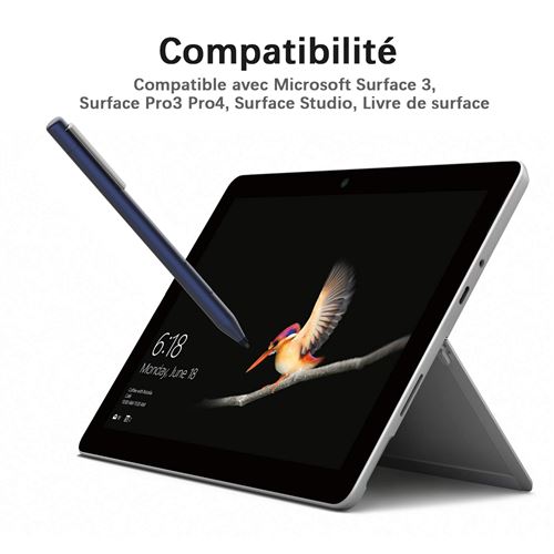 Stylet Tactile Haute Précision avec Rejet de la paume - Noir pour Tablette  / Laptop Microsoft - Français