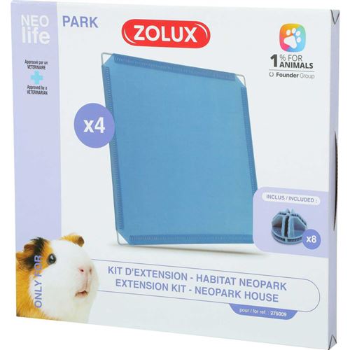 Zolux - Extension pour cage modulable pour cochon d'inde Neolife park 1.10 m² Panneaux pleins