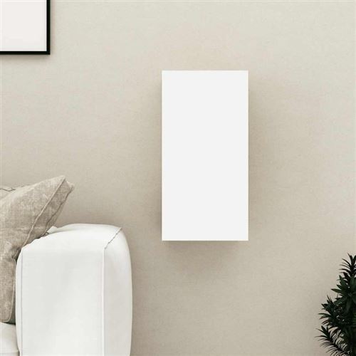 Meuble TV Blanc 30,5x30x60 cm Bois d'ingénierie