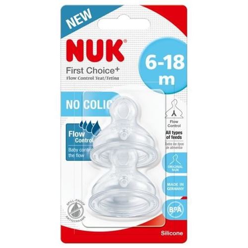 Tétines en silicone FC+ - Débit lent - 6-18 mois
