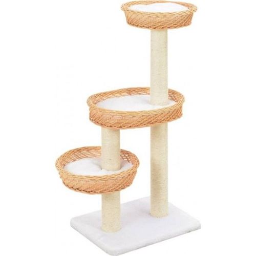 Arbre &agrave; chat avec griffoir en sisal Naturel Bois de saule - Vidaxl
