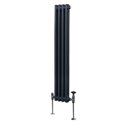 Monstershop Traditional 2 Column Radiator - 1500 x 202mm - Anthracite Grey
