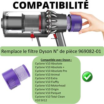 Brosse aspirateur GENERIQUE 3 Pack Filtre pour Dyson V10 SV12