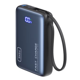 Batterie Externe de Poche 20000mAh 2 ports USB-A / USB-C avec Câble USB-C Iniu Noir - 1