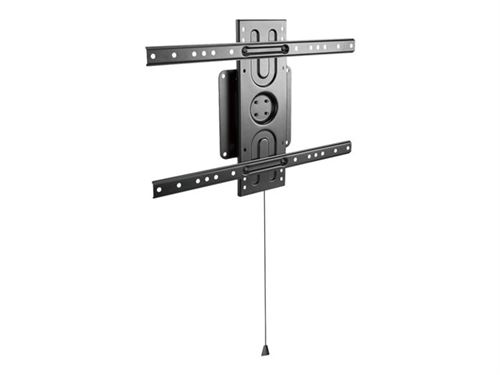 DIGITUS DA-90376 - Haakje - Ultra-Flat - voor interactief whiteboard/lcd - plastic, aluminium, staal - zwart - schermgrootte: 37-80 - te bevestigen aan de muur