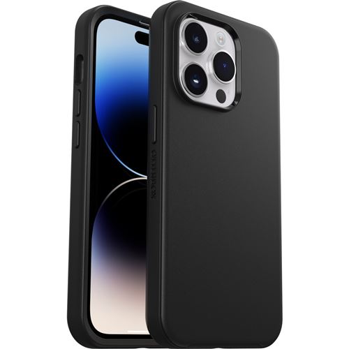 OtterBox Symmetry Series - Coque de protection pour téléphone portable - antimicrobien - compatibilité avec MagSafe - polycarbonate caoutchouc synthétique - noir - pour Apple iPhone 14 Pro Max