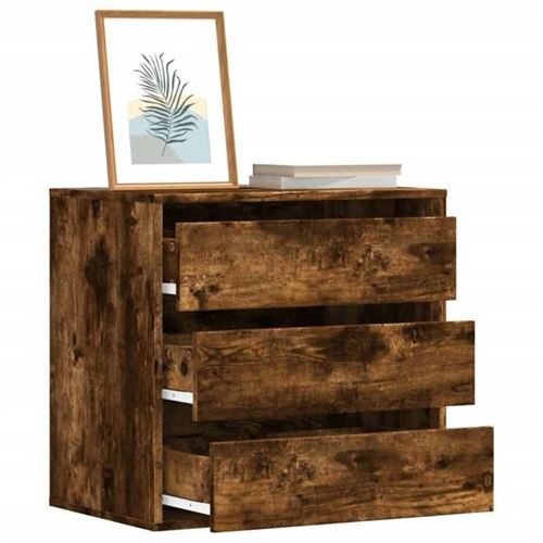 Commode d'angle chêne fumé 60x41x58 cm bois d'ingénierie - Vidaxl